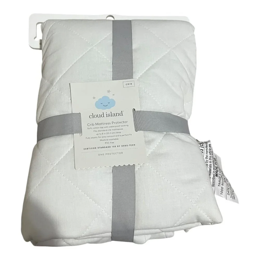 Cloud Island Crib Mattress Protector Standard Cotton New
